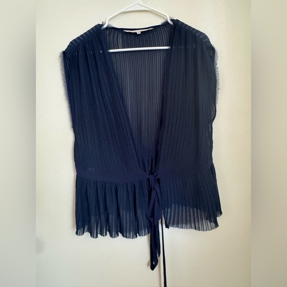 RACHEL Rachel Roy Tops - RACHEL Rachel Roy Deep Blue Pleated Blouse